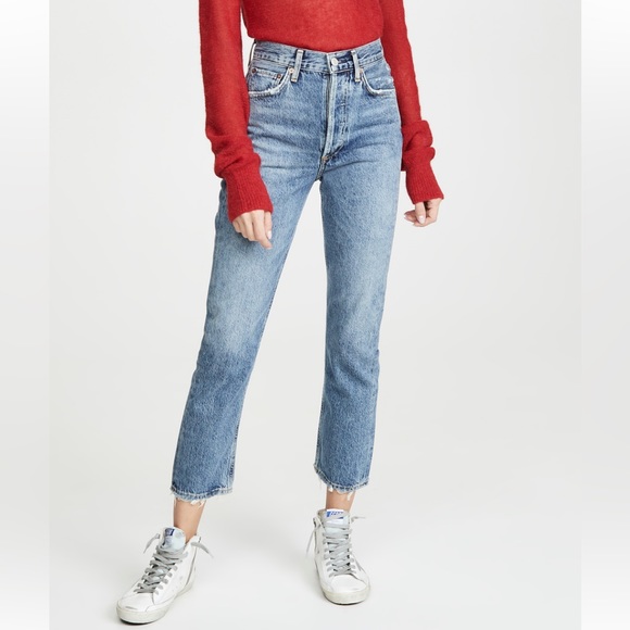 Agolde Denim - Agolde Riley High Rise Straight Crop 28 in Frequency